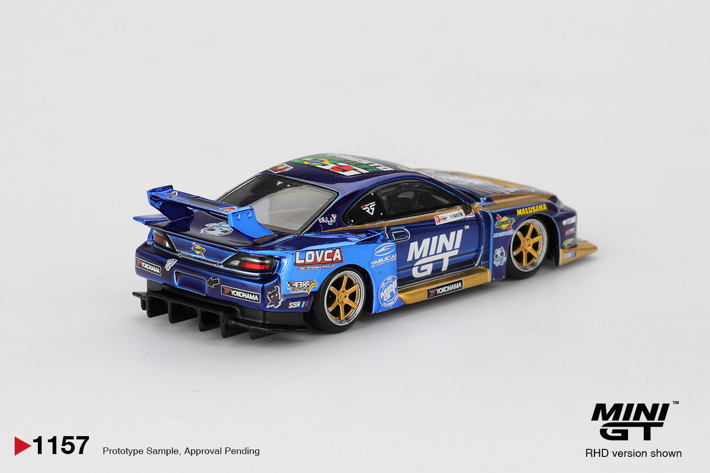 Nissan Silvia (S15) LB-Super Silhouette #555 Team MINI GT Liberty Walk 2025 Formula Drift Mini GT