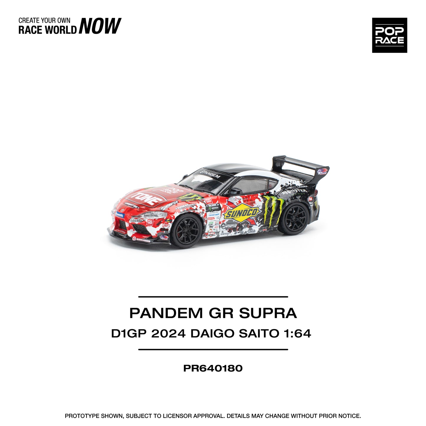 Pop Race PR64-180 Pandem GR Supra D1GP 2024 Daigo Saito