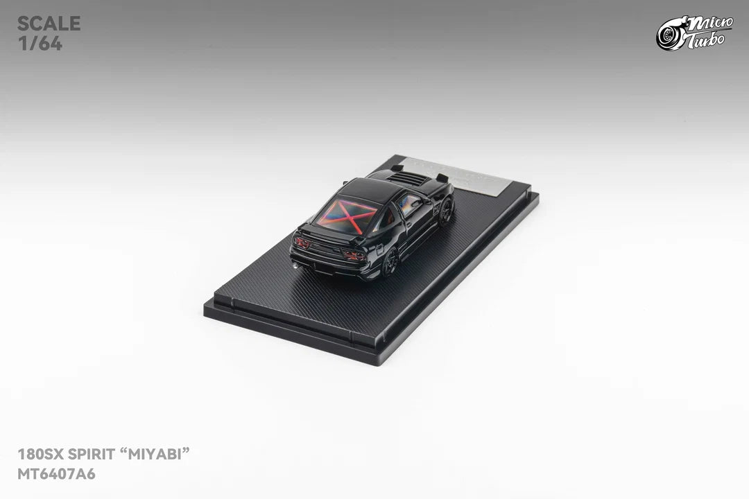 Micro Turbo 1:64 Custom Nissan 180SX MIYABI - Black