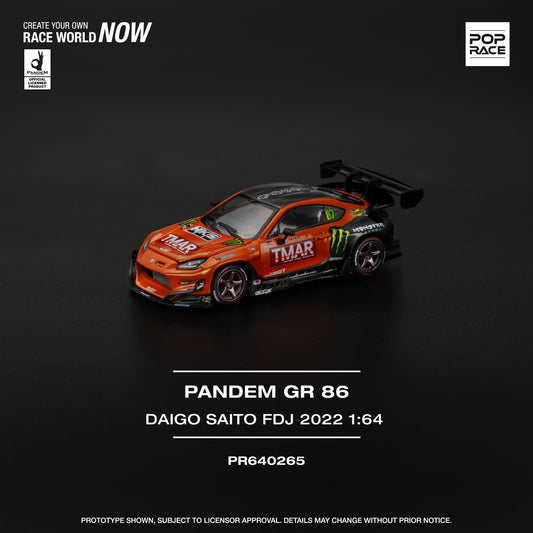 Pop Race PR64-265 Toyota Pandem GR 86 Daigo Saito FDJ 2022
