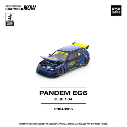 POP RACE Pandem Honda Civic EG6 Blue/Black – PR64-0365