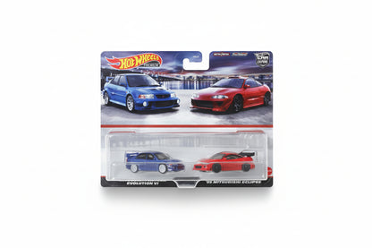 Hot Wheels Premium 2 Pack Mitsubishi Lancer Evolution VI and '95 Mitsubishi Eclipse
