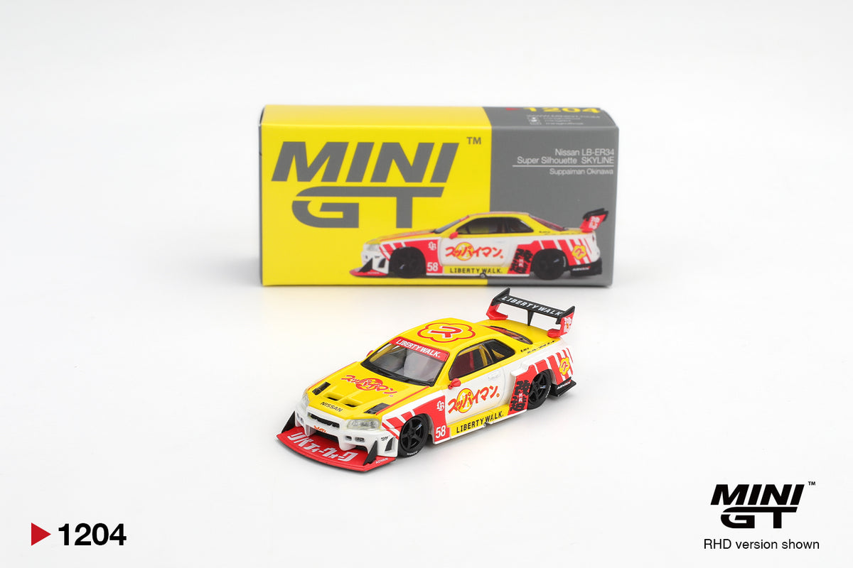 Nissan LB-ER34 Super Silhouette SKYLINE Suppaiman Okinawa Mini GT