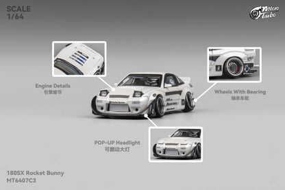 Micro Turbo Nissan 180SX Type X Rocket Bunny v2 White