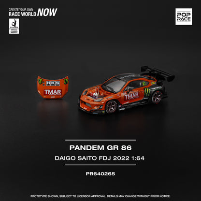 Pop Race PR64-265 Toyota Pandem GR 86 Daigo Saito FDJ 2022