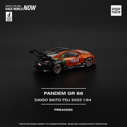 Pop Race PR64-265 Toyota Pandem GR 86 Daigo Saito FDJ 2022