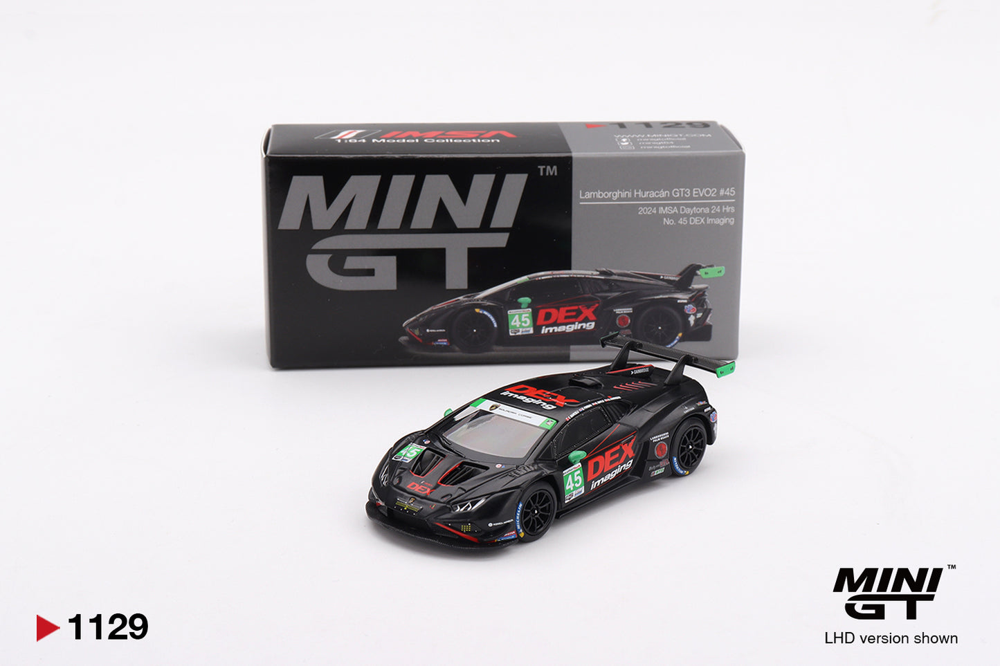 Lamborghini Huracán GT3 EVO2 #45 No. 45 DEX Imaging 2024 IMSA Daytona 24 Hrs Mini GT