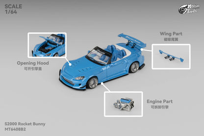 Micro Turbo Honda S2000 Pandem Rocket Bunny Blue
