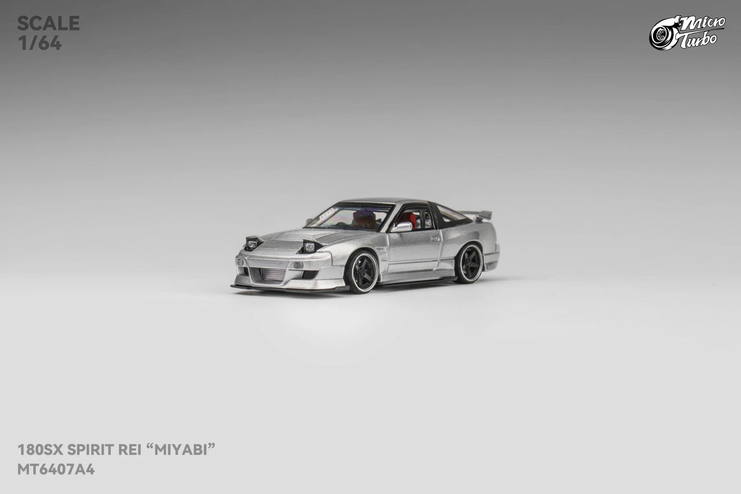 Micro Turbo Nissan 180SX Type X "MIYABI" Silver