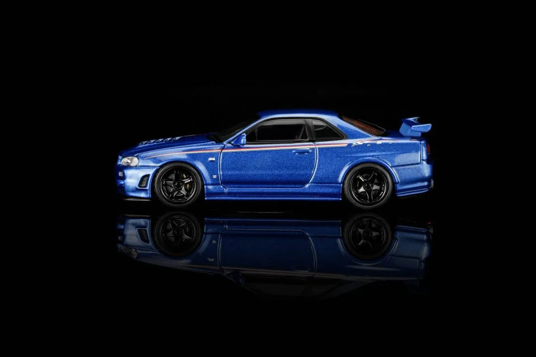 Motor Helix Nissan Skyline GT-R (R34) NISMO Customized Bayside Blue 1:64 scale