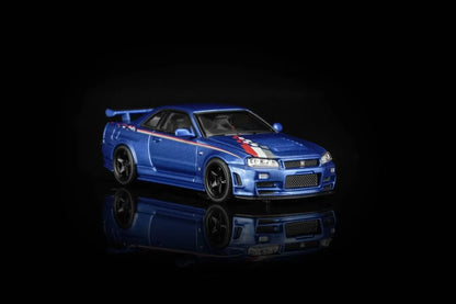 Motor Helix Nissan Skyline GT-R (R34) NISMO Customized Bayside Blue 1:64 scale