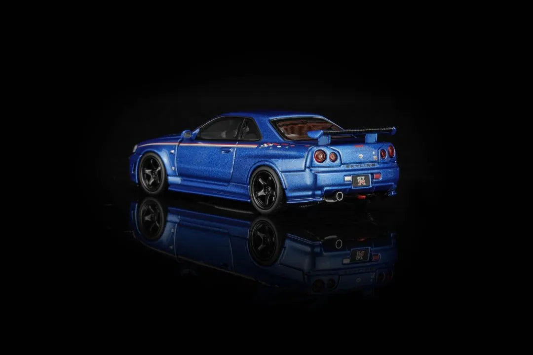 Motor Helix Nissan Skyline GT-R (R34) NISMO Customized Bayside Blue 1:64 scale