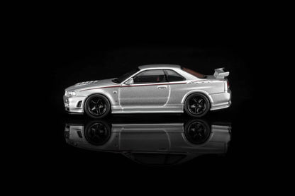 Motor Helix Nissan Skyline GT-R (R34) NISMO Customized Sonic Metallic Silver 1:64 scale