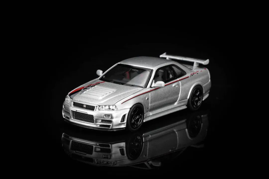Motor Helix Nissan Skyline GT-R (R34) NISMO Customized Sonic Metallic Silver 1:64 scale