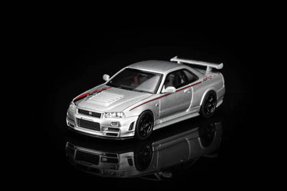 Motor Helix Nissan Skyline GT-R (R34) NISMO Customized Sonic Metallic Silver 1:64 scale
