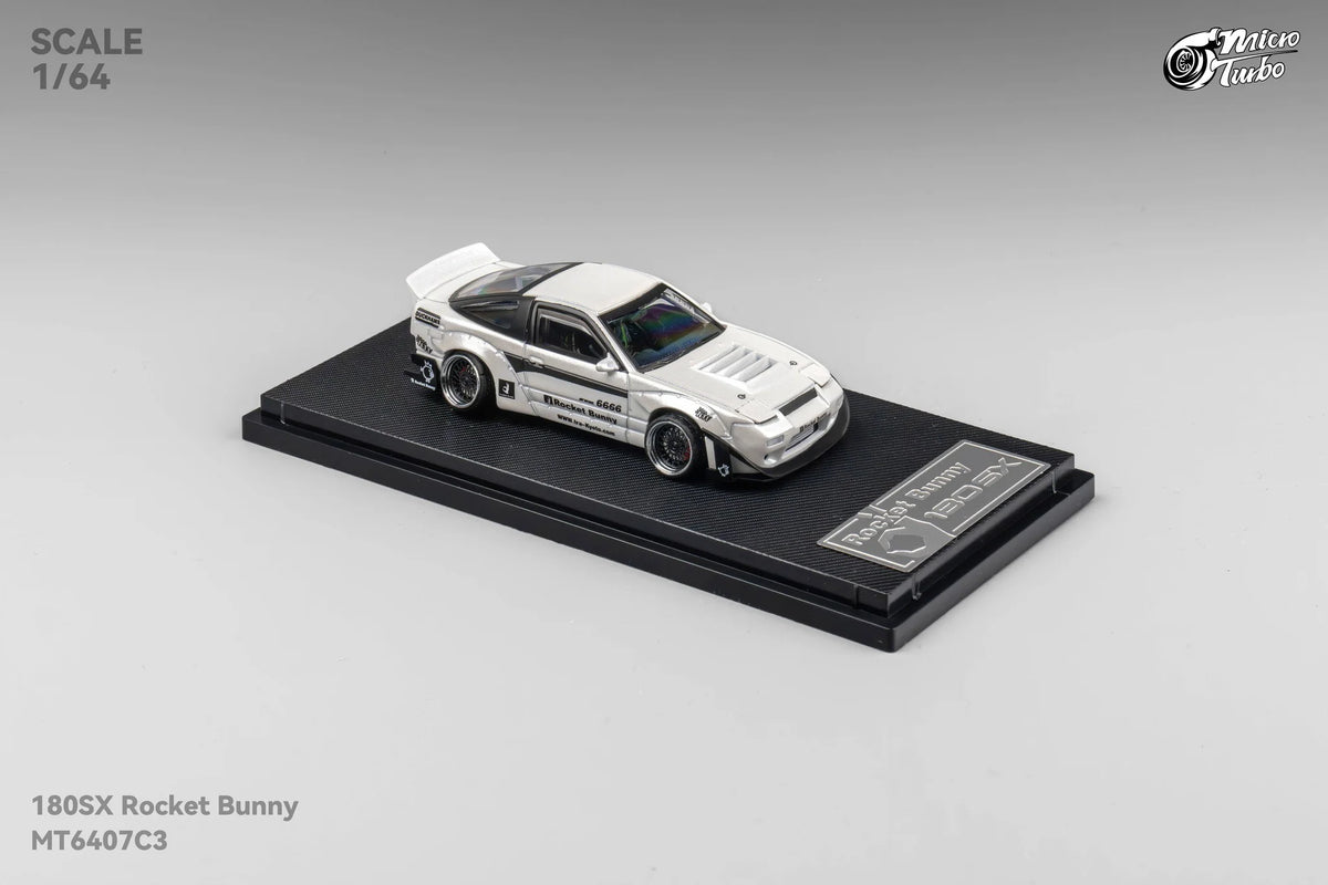 Micro Turbo Nissan 180SX Type X Rocket Bunny v2 White
