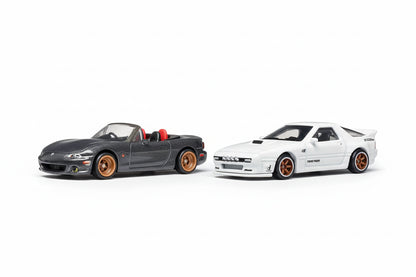 Hot Wheels premium 2 Pack ‘04 Mazda Mazdaspeed Miata & Mazda FC Pandem 95 RX7