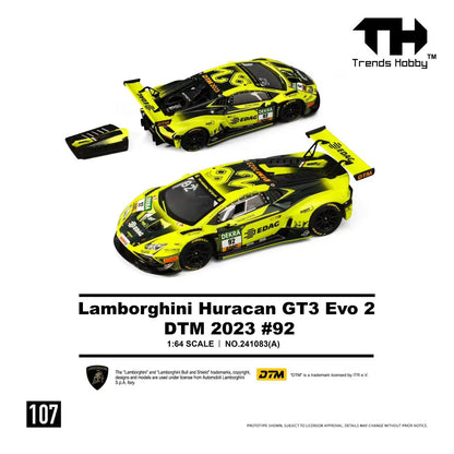 Trends Hobby 1:64 Lamborghini Huracan GT3 Evo 2-DTM 2023 #92 Fluorescent Green 241083(A)