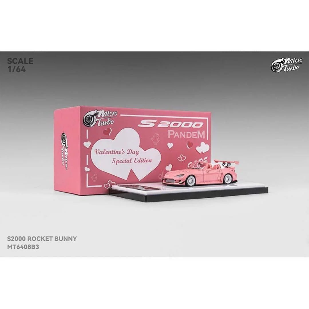 Micro Turbo Honda S2000 Pandem Valentines Special Pink Diecast