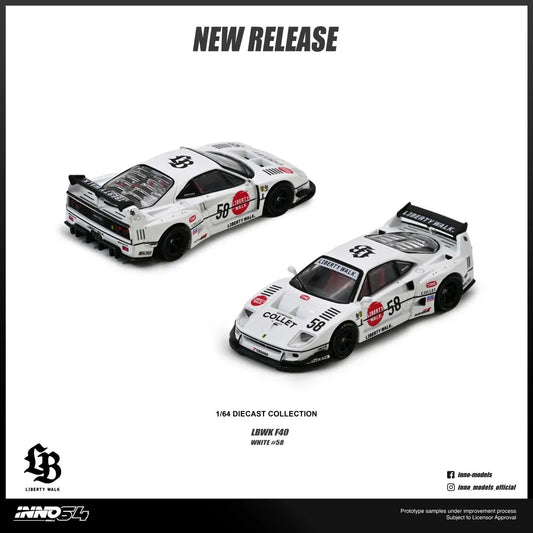 INNO64 LBWK Ferrari F40 White #58