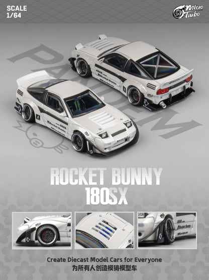 Micro Turbo Nissan 180SX Type X Rocket Bunny v2 White