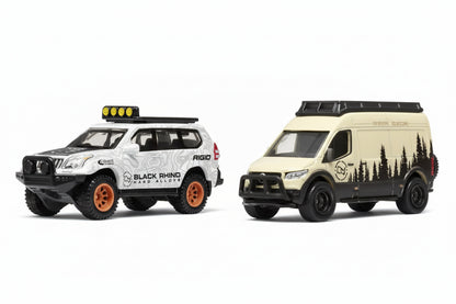 Hot Wheels Premium 2 pack 05 Toyota Land Cruiser PRADO Mercedes Benz Spinter Tourer