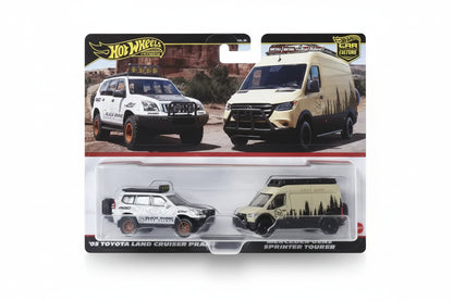 Hot Wheels Premium 2 pack 05 Toyota Land Cruiser PRADO Mercedes Benz Spinter Tourer