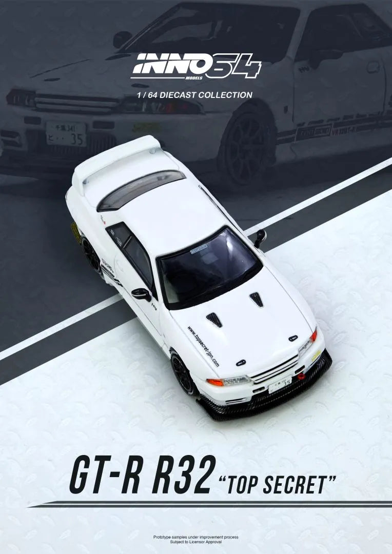 Top Secret Nissan Skyline VR32 GT-R White INNO64