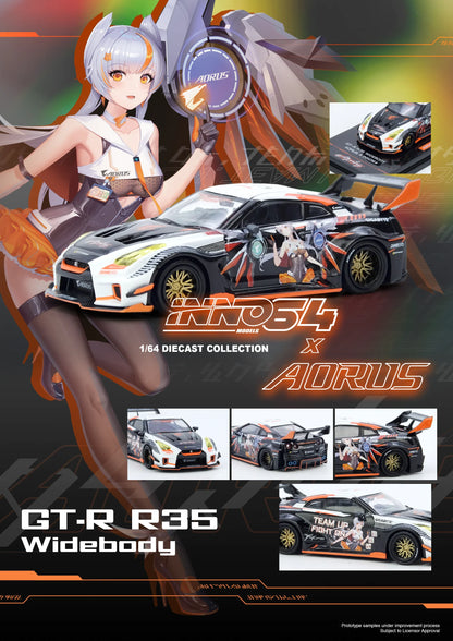 INNO64 1:64 GT-R R35 WIDEBODY AORUS X INNO64 Limited Edition