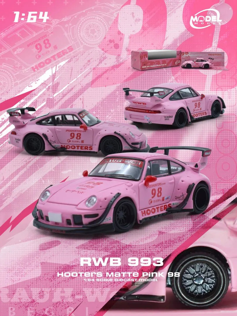 RWB Porsche 993 Hooters Matte Pink 98 Model