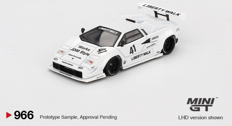 Mini GT Lamborghini Countach LB-WORKS White 2024 Tokyo Auto Salon