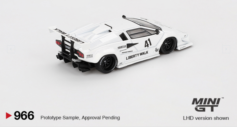 Mini GT Lamborghini Countach LB-WORKS White 2024 Tokyo Auto Salon