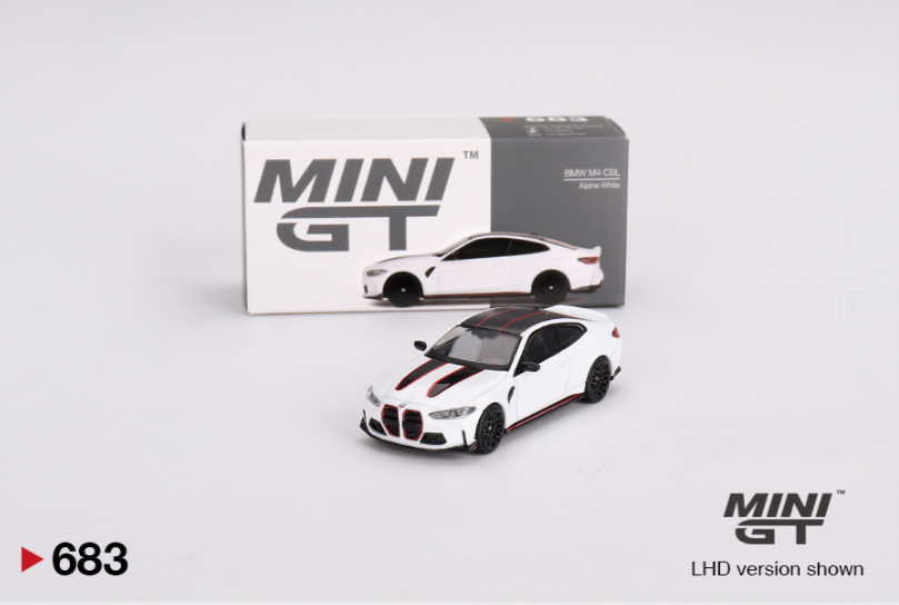 BMW M4 CSL Mini GT Alpine White