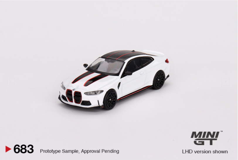BMW M4 CSL Mini GT Alpine White
