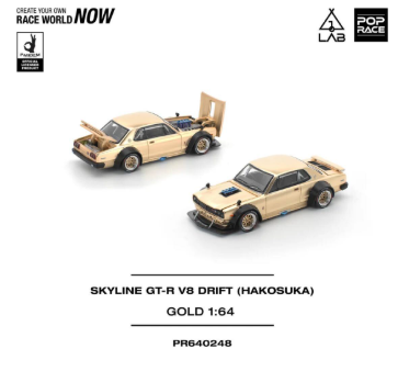 Pop Race PR64-248 Skyline GT-R V8 Drift (Hakosuka)