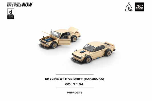 Pop Race PR64-248 Skyline GT-R V8 Drift (Hakosuka)