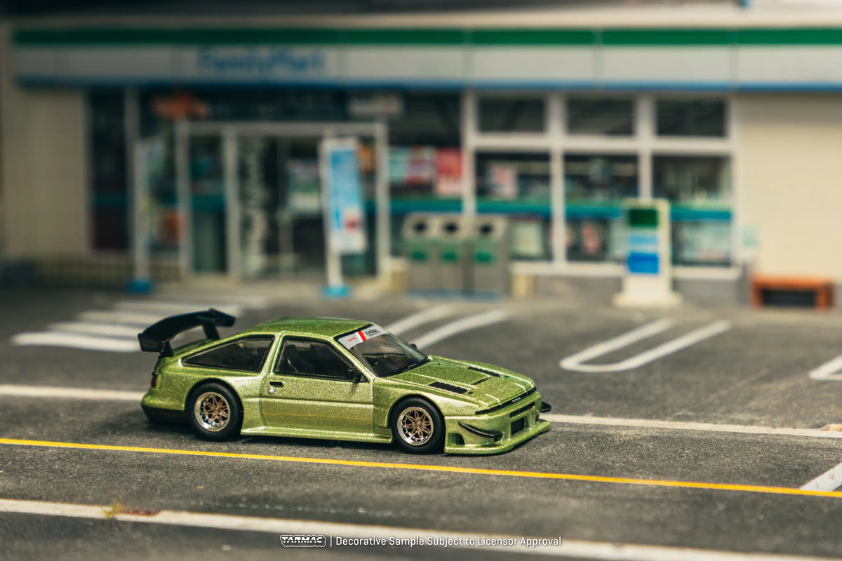Tarmac Works Toyota Sprinter Trueno AE86 Widebody Green – T64G-060-GR 1:64 scale