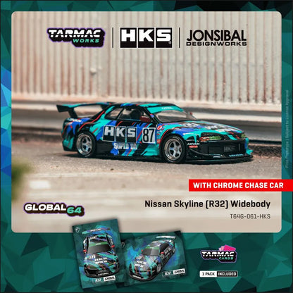 Tarmac Nissan Skyline (R32) Widebody HKS – T64G-061-HKS