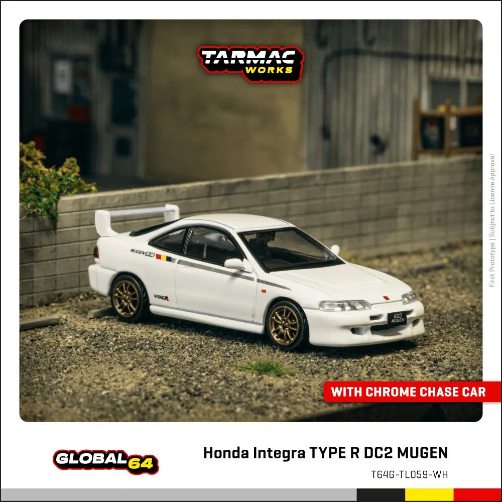 Tarmac Works Honda Integra TYPE R DC2 MUGEN Championship White – T64G-TL059-WH