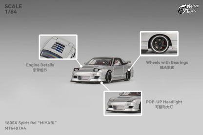 Micro Turbo Nissan 180SX Type X "MIYABI" Silver