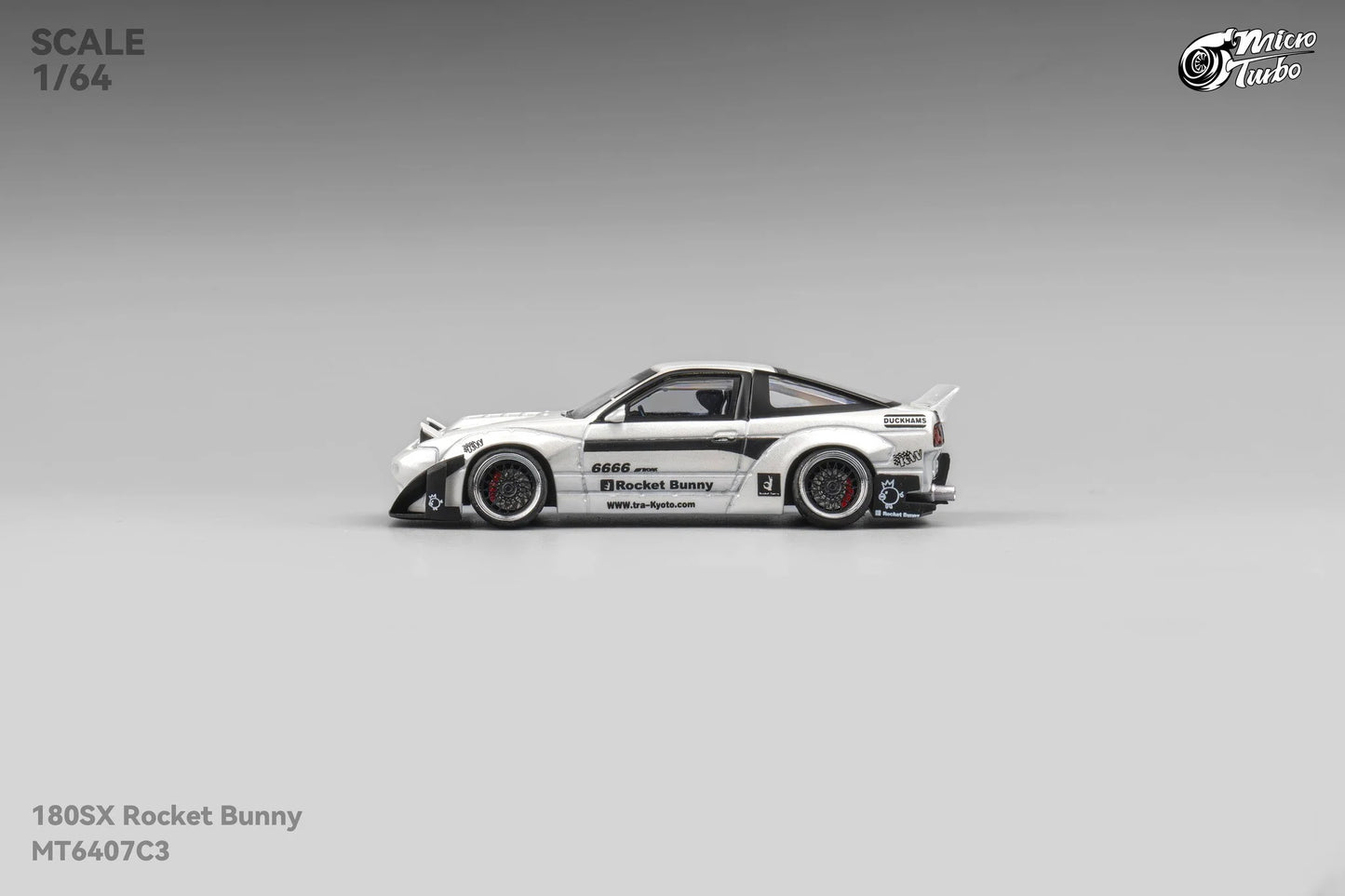 Micro Turbo Nissan 180SX Type X Rocket Bunny v2 White