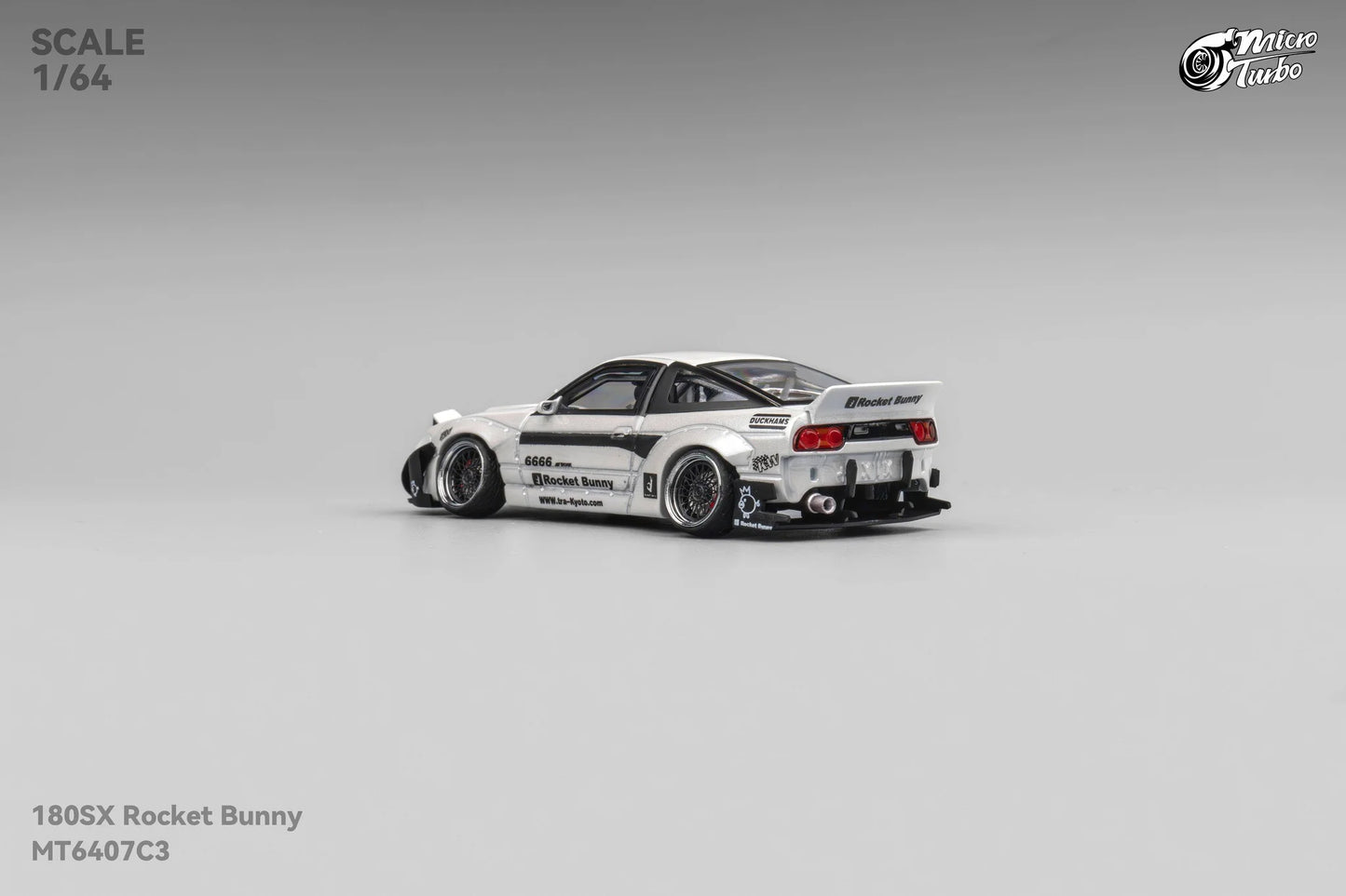 Micro Turbo Nissan 180SX Type X Rocket Bunny v2 White