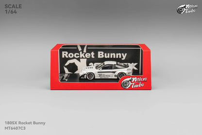 Micro Turbo Nissan 180SX Type X Rocket Bunny v2 White