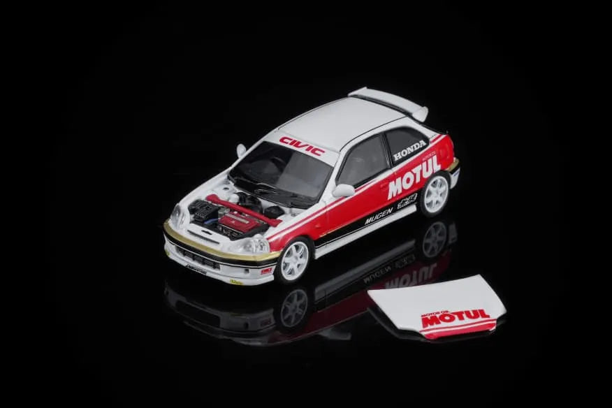 Motor Helix Honda Civic Type R EK9 Motul White and Red 1:64 scale