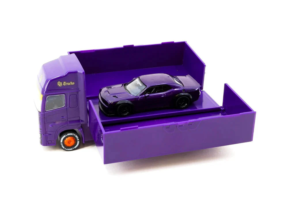 LB-WORKS Dodge Challenger SRT Hellcat with Transporter Tarmac Works
