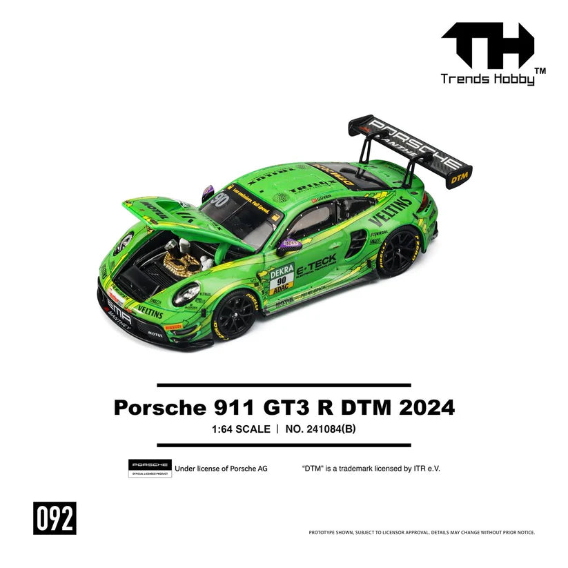 Porsche 911 (992) GT3 R DTM 2024 Green #90 Trends Hobby
