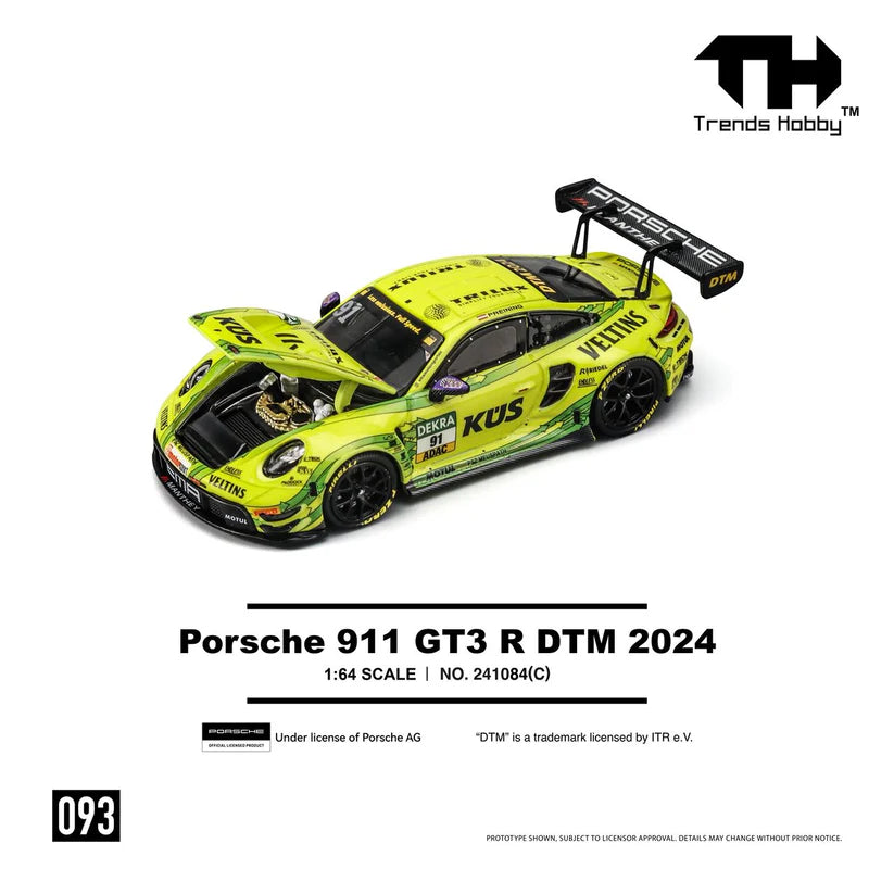 Porsche 911 (992) GT3 R DTM 2024 Yellow #91 Trends Hobby