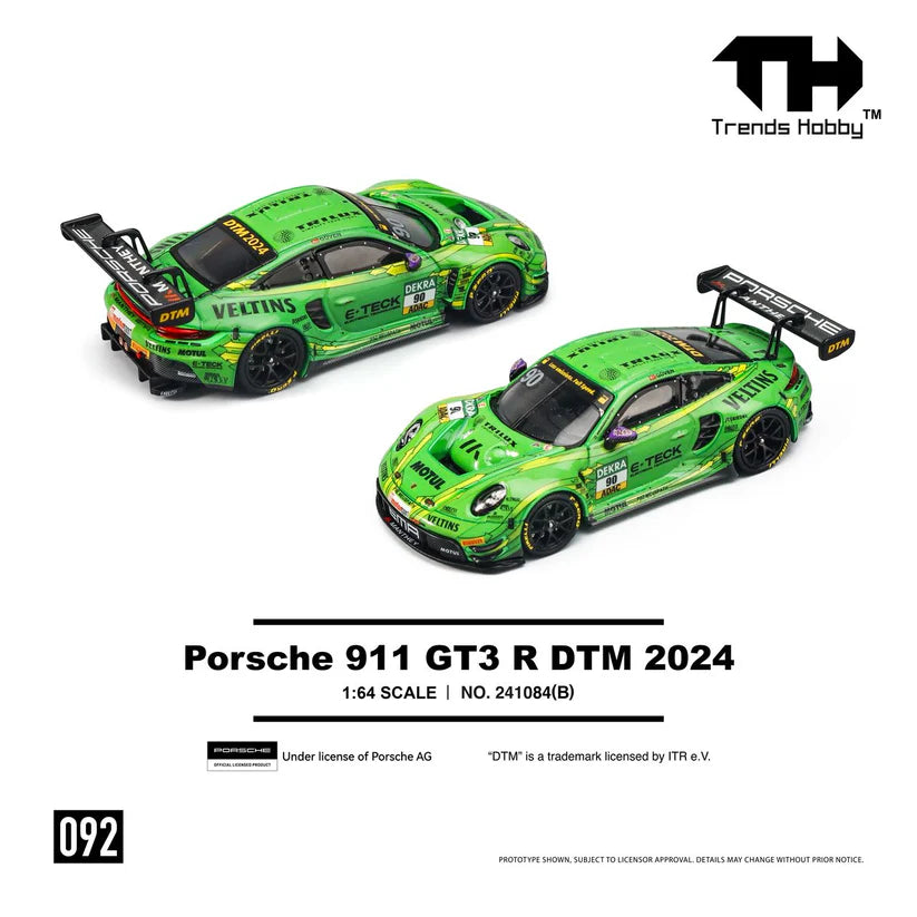 Porsche 911 (992) GT3 R DTM 2024 Green #90 Trends Hobby