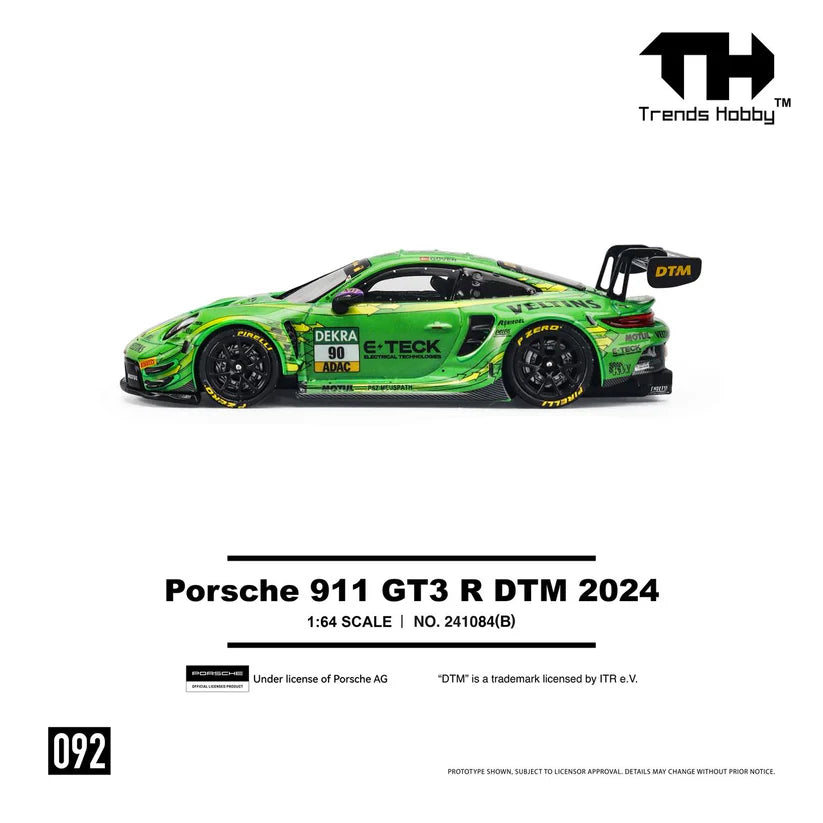 Porsche 911 (992) GT3 R DTM 2024 Green #90 Trends Hobby