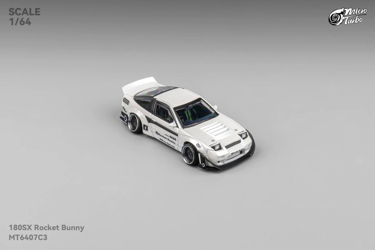 Micro Turbo Nissan 180SX Type X Rocket Bunny v2 White